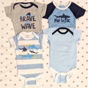 4 pack Gerber onsies SHARK theme! 🦈